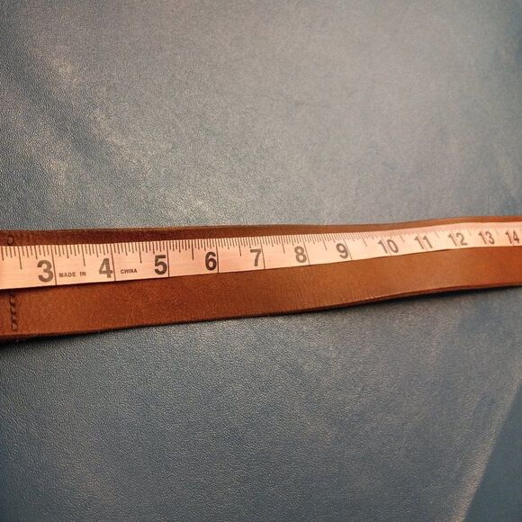 American Eagle Leather Silver Tone Metal Belt - Picture 7 of 9